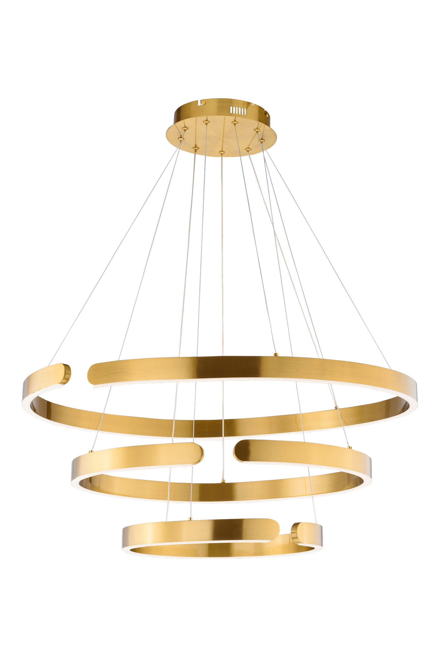 Люстра 400*600*800*1500, LED, 90W 4000K NewRgy LED 3002-DWS-4+6+8 BRASS, Бронза