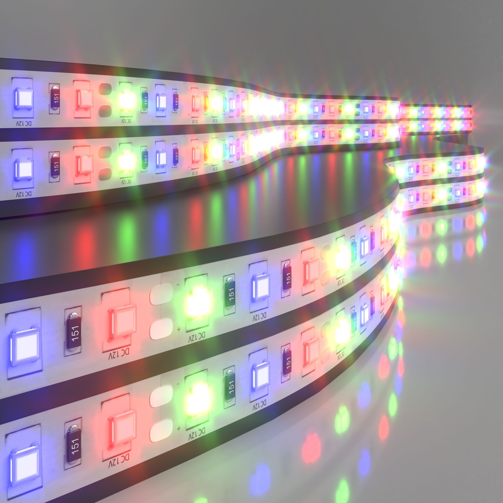 Светодиодная лента Лента светодиодная 12V 14,4W 60Led 5050 IP20 RGB, 5м Elektrostandard