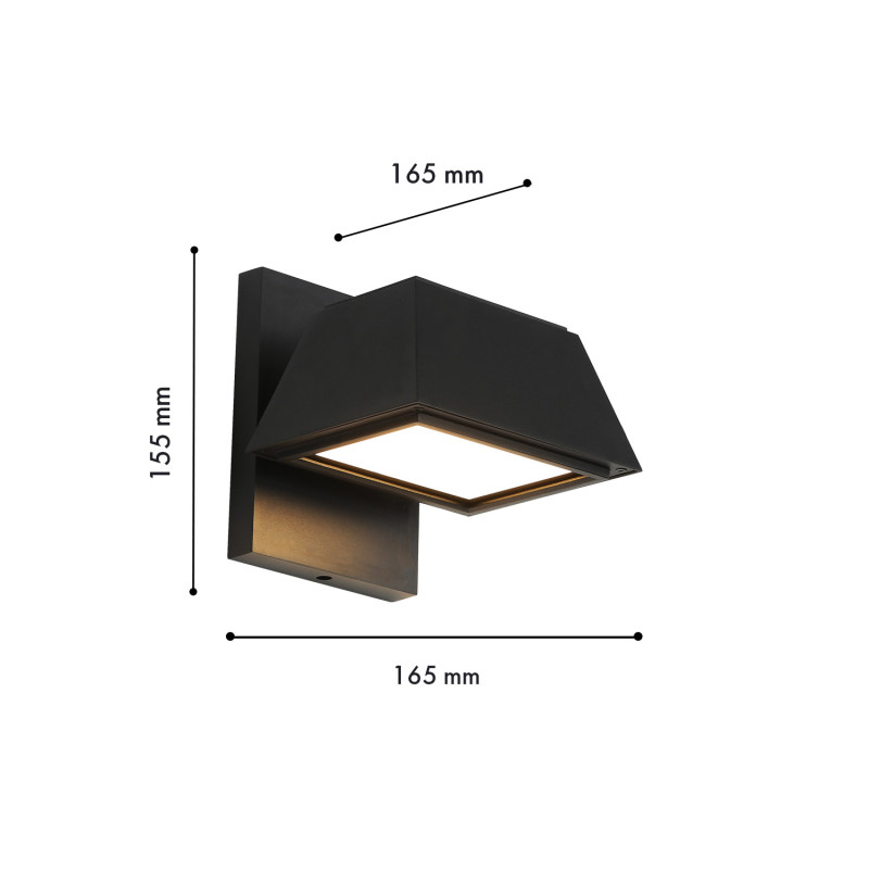 Светильник настенный 16,5*16,5*15,5 см, 15W, Favourite Trapezium 4300-1W черный