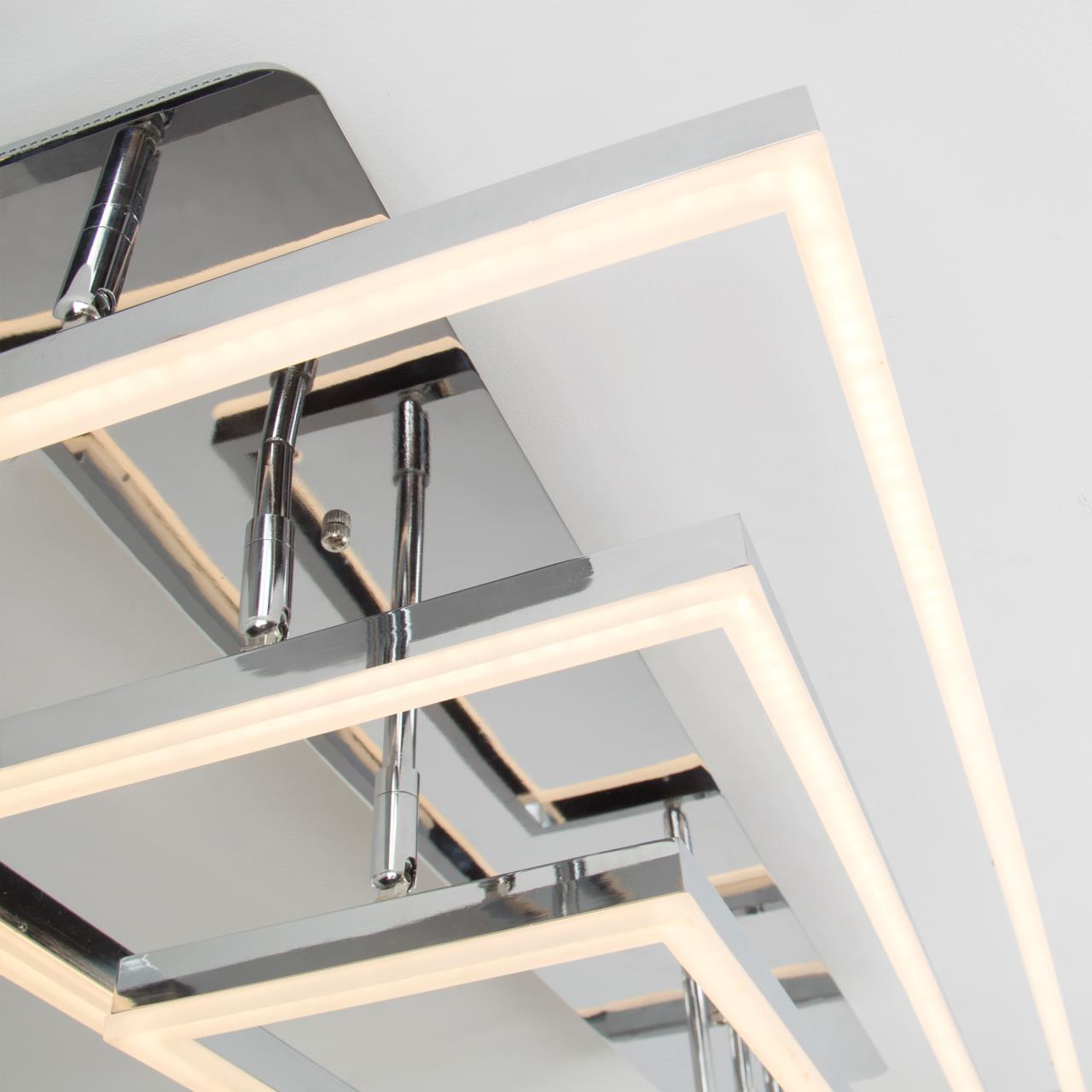 Светильник 80*40*20 см, LED 220W, 3000 / 6000K, Хром LED4U L11001-3CL CR