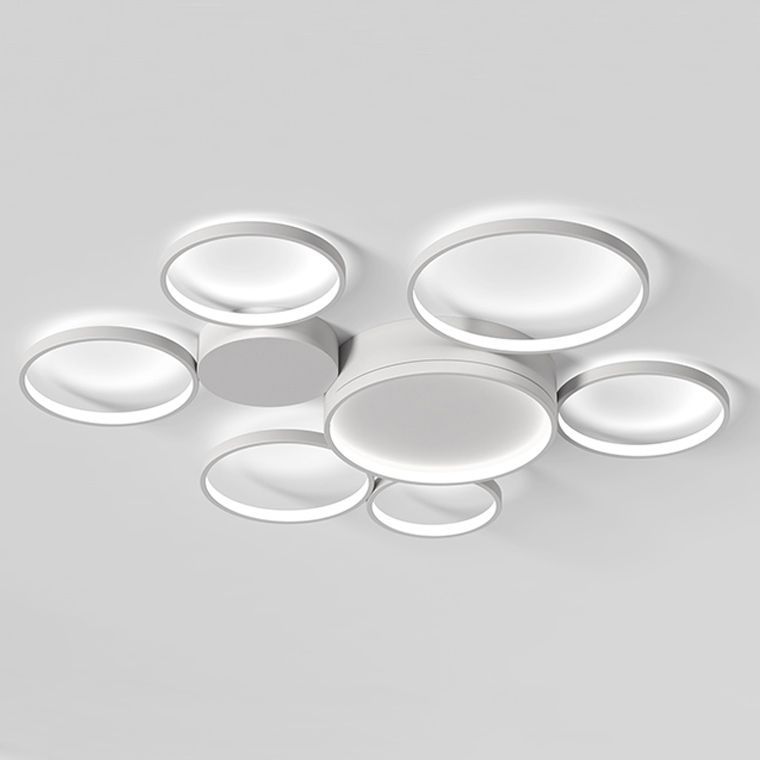 Потолочный светильник TWINE 7 rings White 81*80*7,5 см, 7*LED*15W, ImperiumLoft TWINE01, Белый