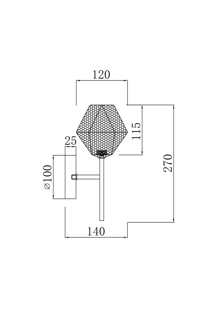 Бра 14,5*12*-27 см, 1*G9*30W, Freya Флористический / Floristic FR5328WL-01B, Черный