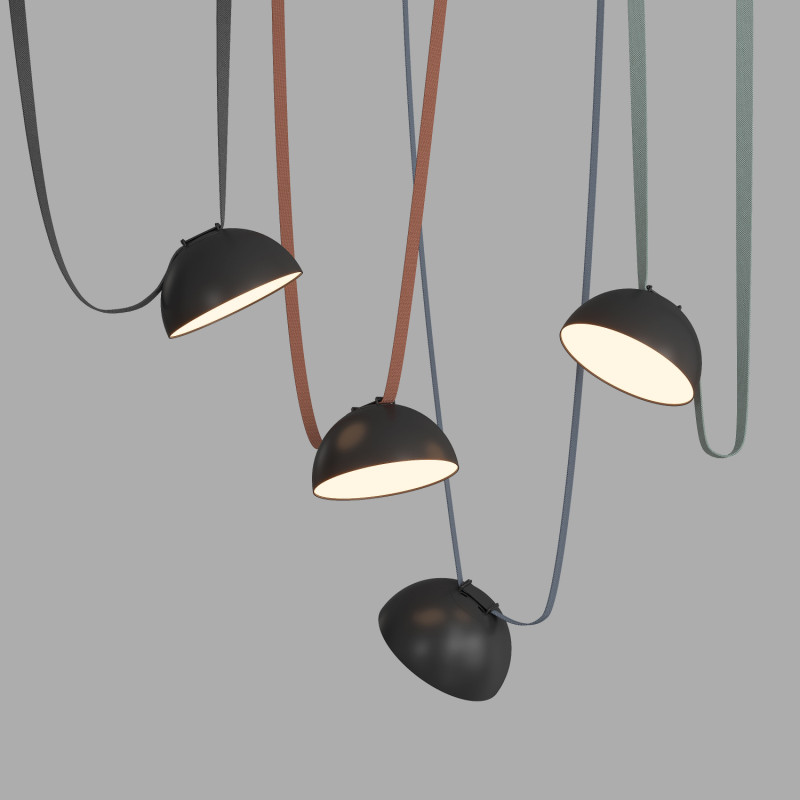 Трековый однофазный светильник 22 см, 24W, 3000K, Denkirs Belty Flow DK5561-BK, черный