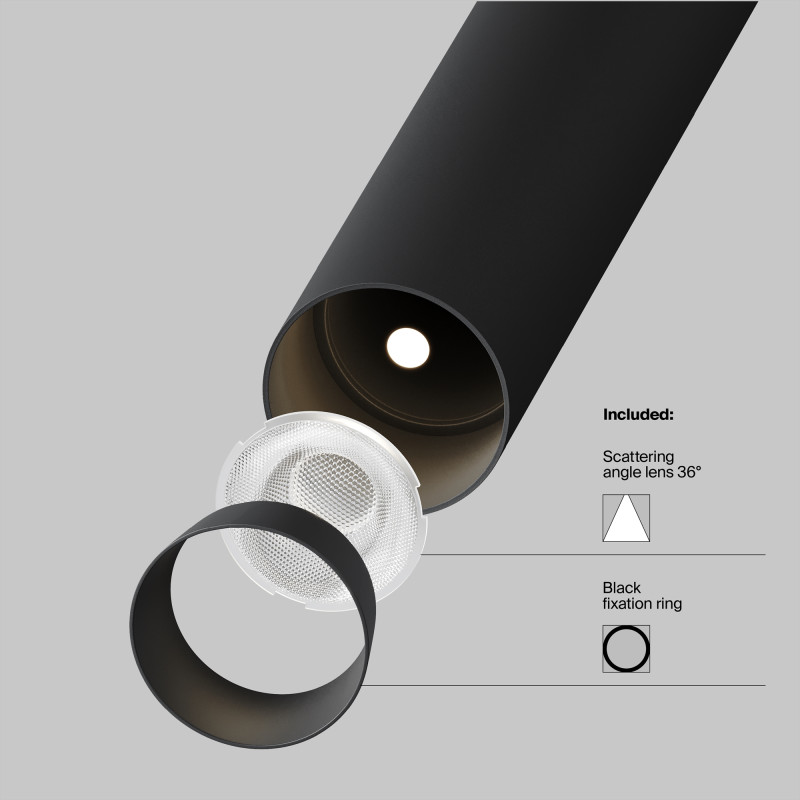 Светильник на шине 3*3*25,5 см, LED, 6W, 3000К, Maytoni Technical Focus T TR141-2-6W3K-M-B черный