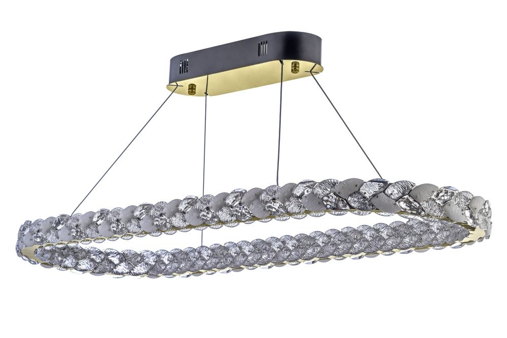 Люстра подвесная *100* см, Led лента*LED*96W, 3300/4200/6500K, Dio D`arte Este Este L 1.5.100x35.100 N, Никель