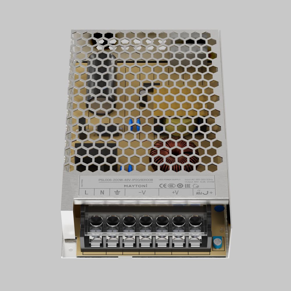 Блок питания PSL006 48V 200W IP 20 831008, 16*10*3 см, Maytoni Led Strip 831008, Серебро