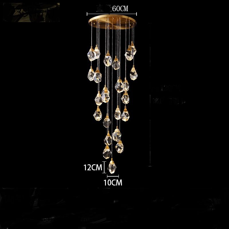 Подвесной светильник CRISTEL ONE D60 26*80*80 см, 23*LED*5W, 3000, 4000, 5000K, ImperiumLoft CRISTEL-ONE01, Латунь