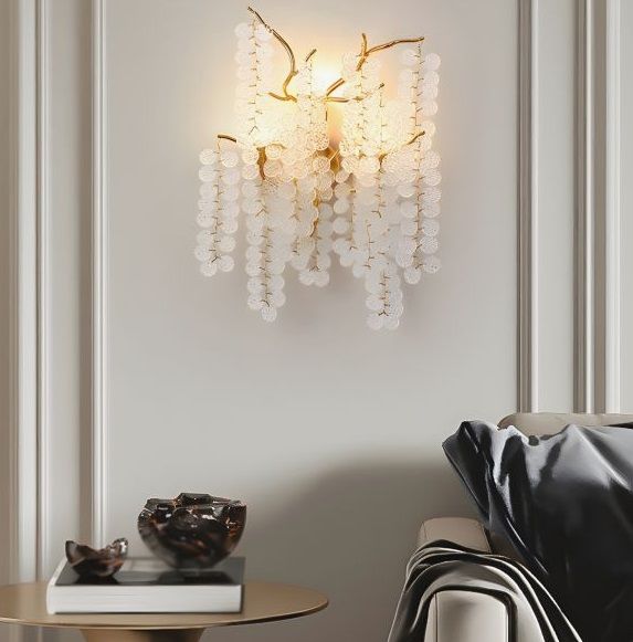 Светильник DZN-13448 ЗОЛОТО/МАТОВЫЙ+ПРОЗРАЧНЫЙ D350/H550/3/G9/40W COINS 24-12