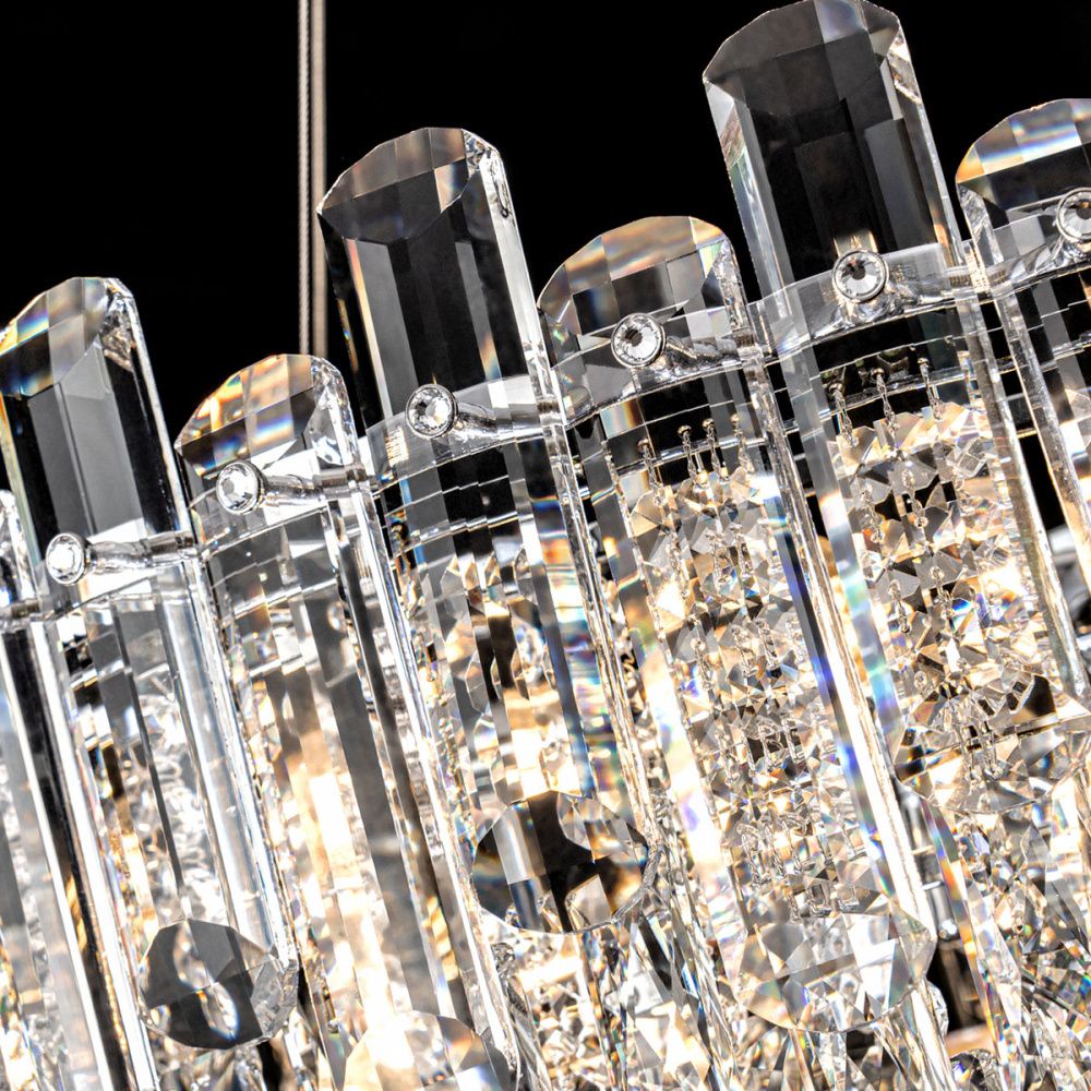 Подвесная люстра 60*137 см, 12*E14, 25 м2, MODELUX ML.7088.600 CR хром