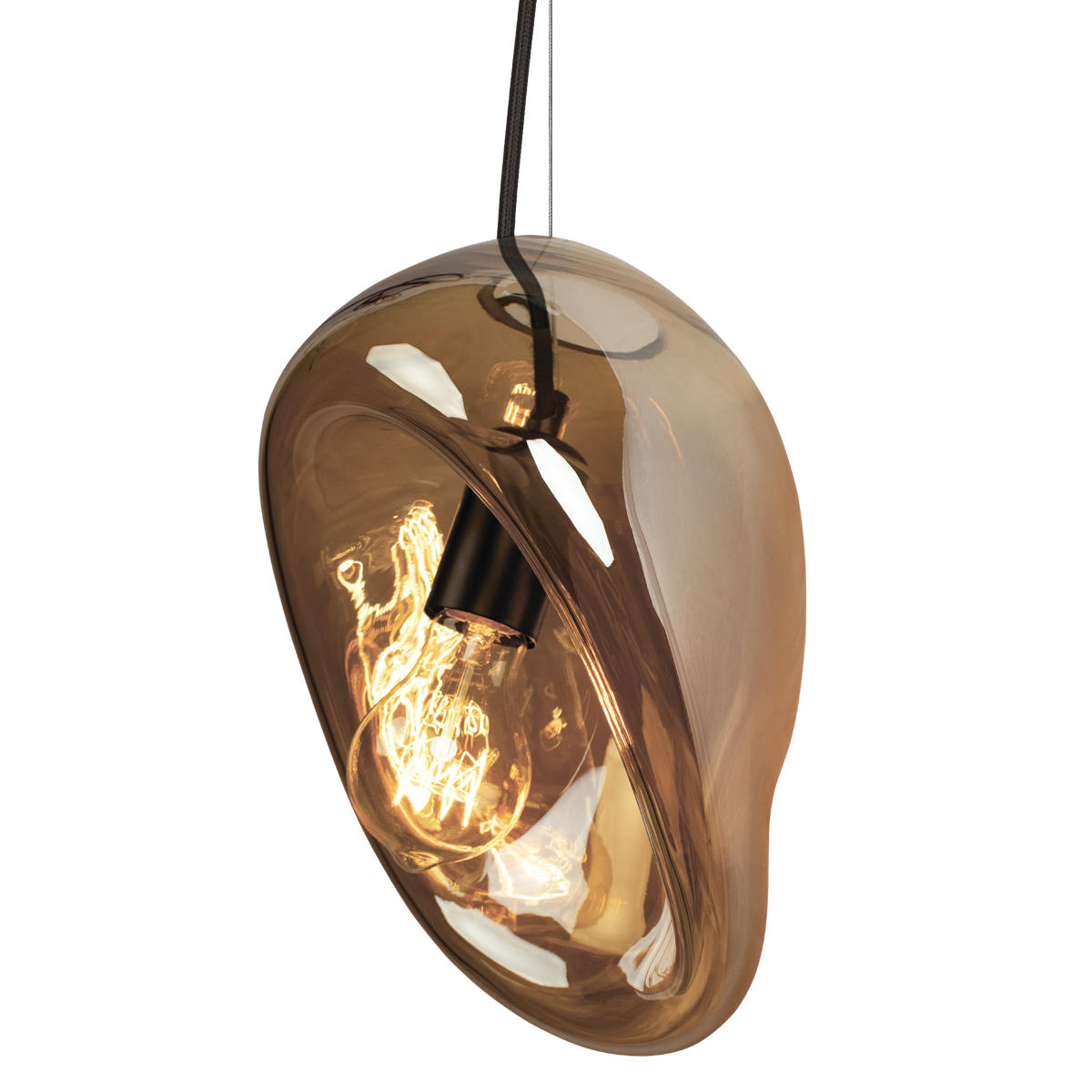 Подвесной светильник 25*25 см, 1*E27*40W  LOFT IT Gallo 10293 Amber черный