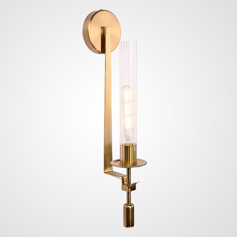 Бра Fontanelle Single Wall Lamp 15*11*58 см, 1*E27*60W, ImperiumLoft 44.442-0, Латунь