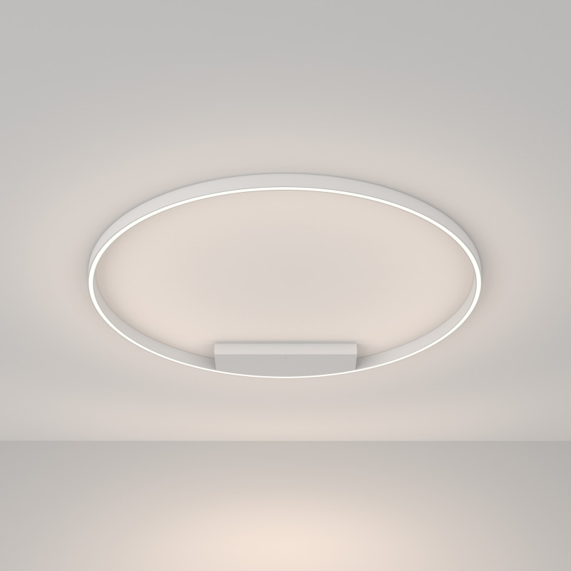 Накладной светильник 100*100*3,5 см, LED, 59W, 3000К-4000К, Maytoni Rim MOD058CL-L65WK белый