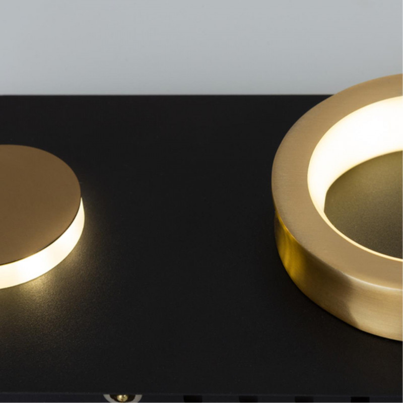 Бра 40 см, 10W, 4000K, Arte Lamp LUCAS A2602AP-10BK, черный-золото