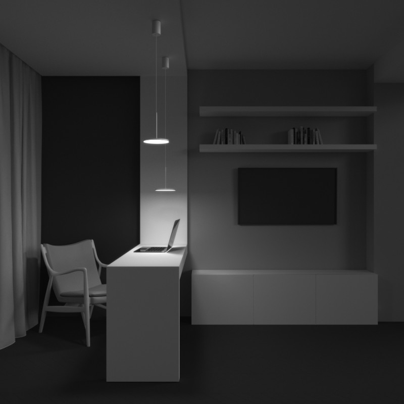 Подвесной светильник 18,5*18,5*195 см, LED, 12W, 3000К, Maytoni Technical PLATO P076PL-L12W3K-W белый