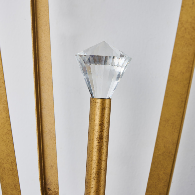 Бра Favourite Lampion 4003-1W, D185*W160*H525, вытянутый античного золота, грани декоративного хрустального элемента эффектно переливаются в лучах света, лампу GU10 можно менять