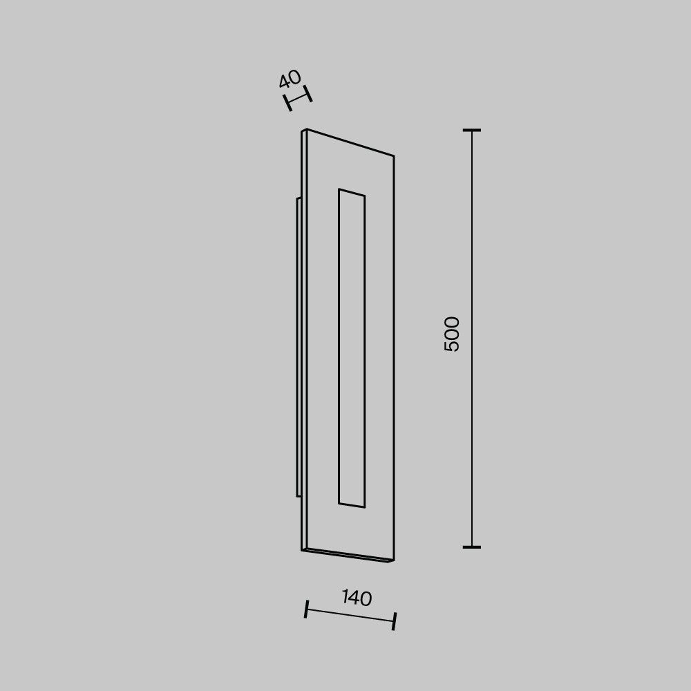 Настенный светильник 14x14xсм, LED, 7Вт, 4000K, Modelux MS.213.500 BS Латунь