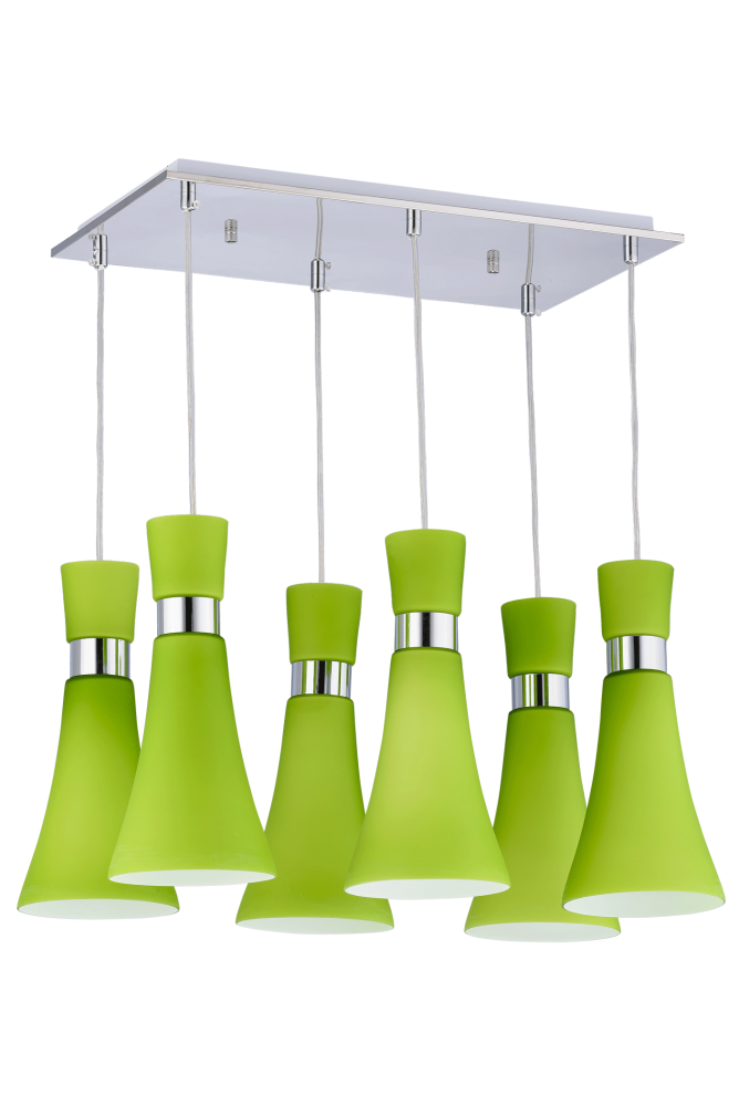 Люстра L500 x W280 x H1200, мм, 6*40W (240W), GREEN(Зелёный) Sfera Sveta 2973/6 GREEN