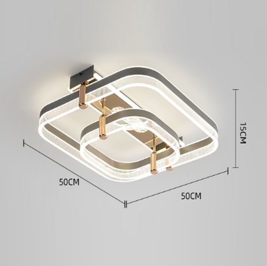 Светильник ElegantLight DZN-11124 ЧЕРНЫЙ АЛЮМИНИЙ / ЗОЛОТО  D500*500/H150/2/LED/140W/2.4G 24-09