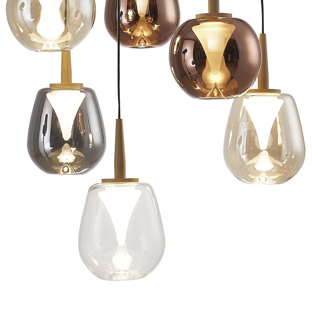 Люстра подвесная 40*212,5 см, 8*LED*5W, 3000K, Mantra Andromeda MAN8933+8PL, золотой