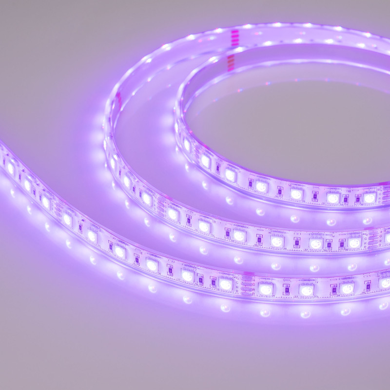 Лента герметичная RTW-PU-B60-12.5mm 24V RGB (14.4 W/m, IP68, 5060, 5m), Arlight 029515(2). Цена указана за 5 метров. Продается кратно 5 метрам.