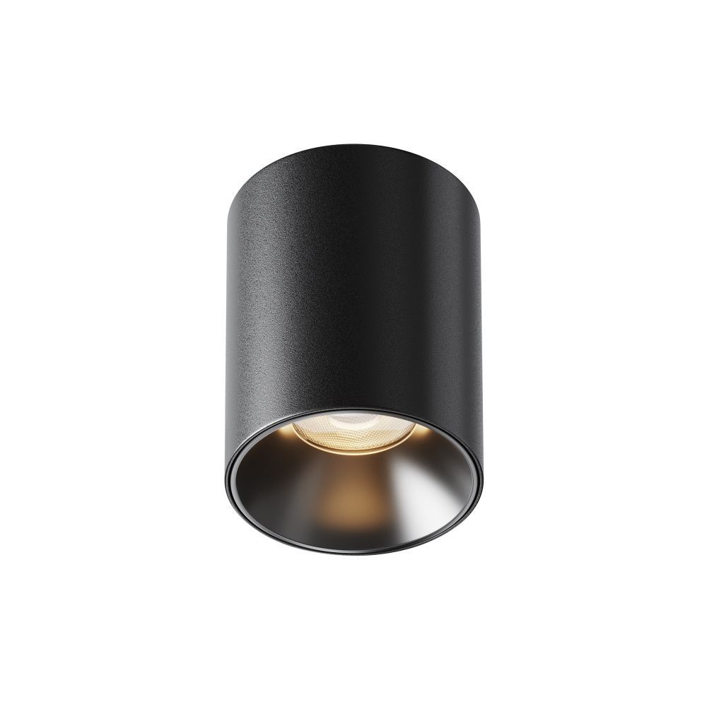 Потолочный светильник 7,5 см, LED*8W, 3000K, Maytoni Alfa LED 50° C064CL-8W3K-RD-B, Черный