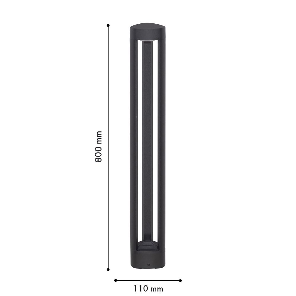 Уличный столб 10,5*3,2*80- см, *LED*5W, 3000K, Favourite Portal 4747-1F, черный