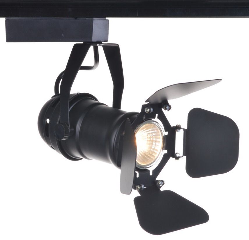 Трековый светильник Arte Lamp Track Lights A5319PL-1BK, черный, 22x19x10см, GU10, 50W