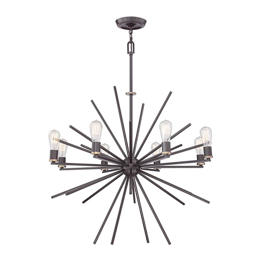 Люстра *86*100-179 см, E27*100W, Natural Concepts Quoizel Carnegie DUNGARVAN BLK, бронза