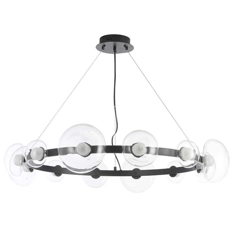 Светильник 89 см, 36W, 3000K, Crystal Lux BOSQUE SP12 BLACK/TRANSPARENT, черный