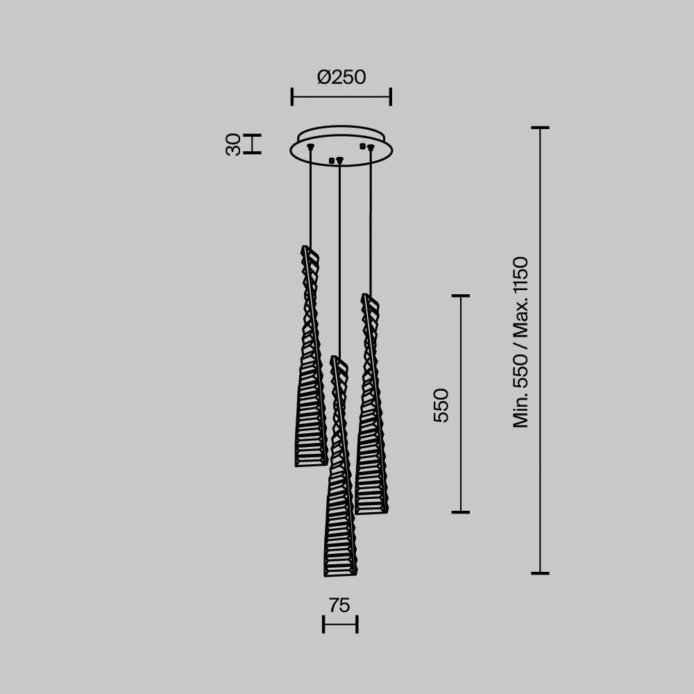 Подвесной светильник MODESTYLE MS.88910.3R GD
