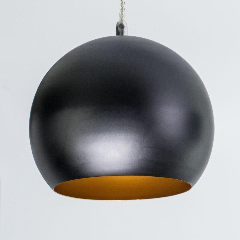 Подвесной светильник Citilux Оми CL945115, хром-черный, диаметр 18 см
