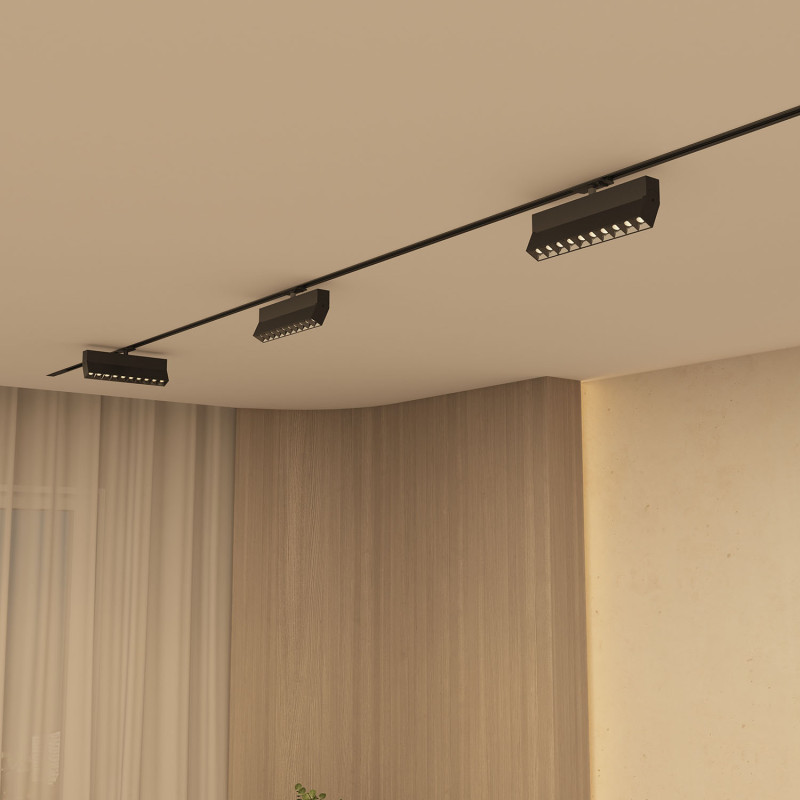Светильник на шине 27,1*3,5*11,8 см, LED * 20W, 3000K, Denkirs Edder DK6636-BK, черный