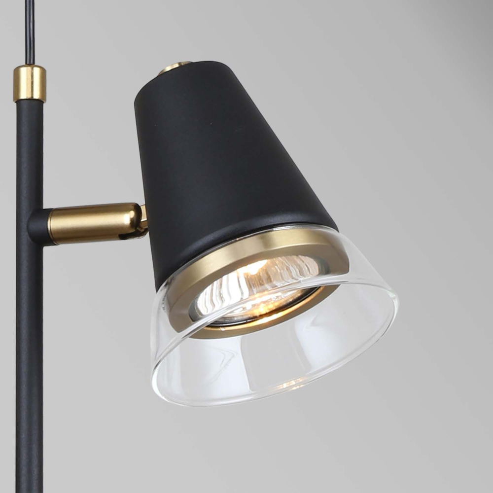 Подвес 29*42,5-160 см, 2*GU10, 35W, F-Promo Trandy 4618-2P, черный матовый