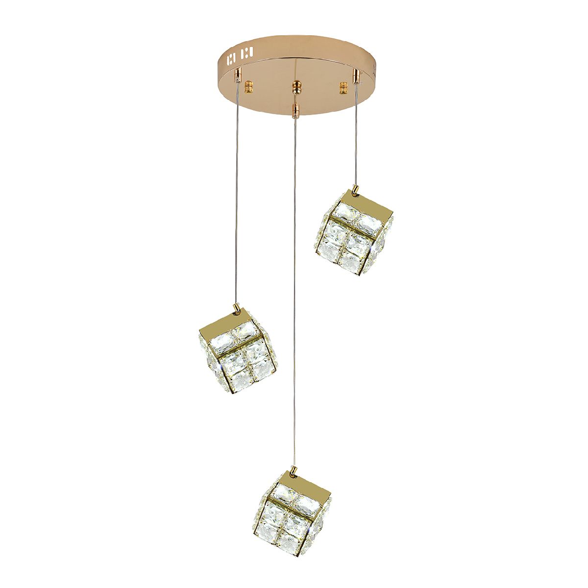 Подвесной светильник 25*25*150 см, 1*23W, LED  Indigo Radioso 12048/3P Gold