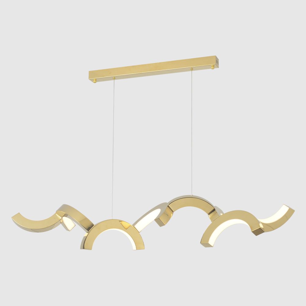 Светильник подвесной 128*30,5*23,5-227,5 см, *LED*100W, 3000K, Crystal Lux Hatt HATT SP100W LED, Золото