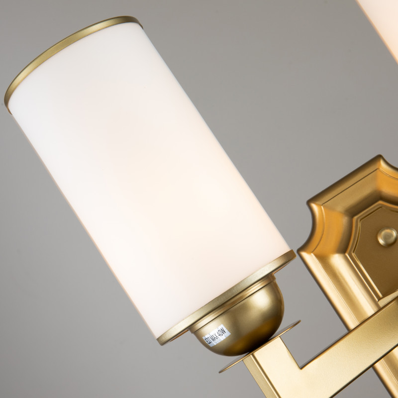 Бра Favourite Sollemnis 2621-2W, D160*W300*H350, латунь, плафоны из белого матового стекла
