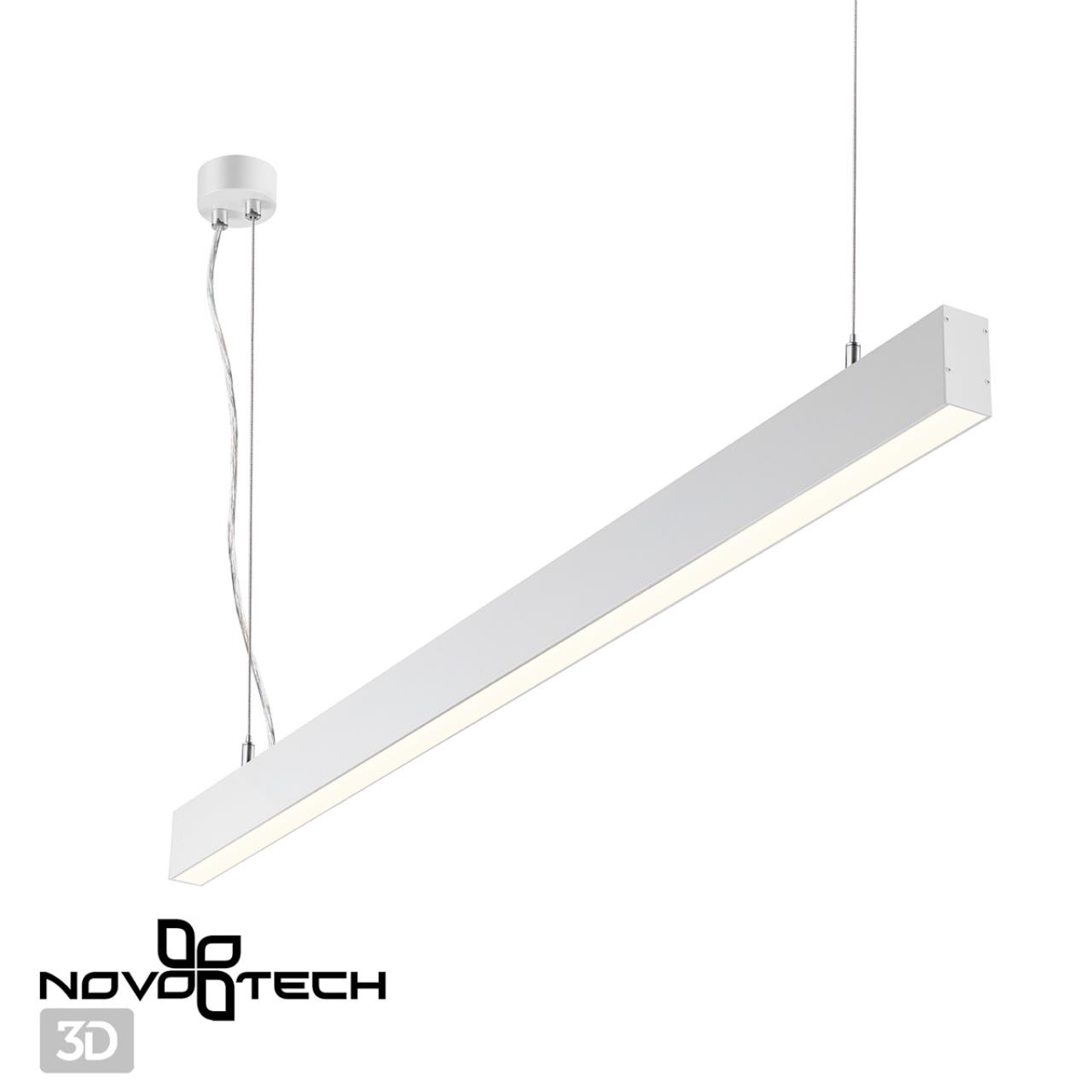 Светодиодный светильник 120 см, 52W, 4000K, Novotech Iter 358877, белый