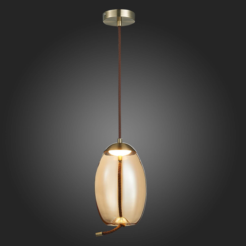 Люстра подвесная 17 см, 10W 3000K ST LUCE OZZIO SL6108.333.01 Бронза