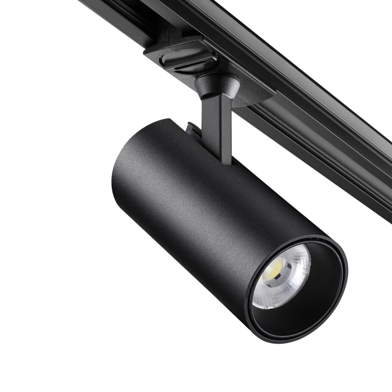 Светильник светодиодный однофазный трехжильный трековый 12,5*8,1*6 см, LED 24W*4000 К, Novotech Port Selene, черный, 359162