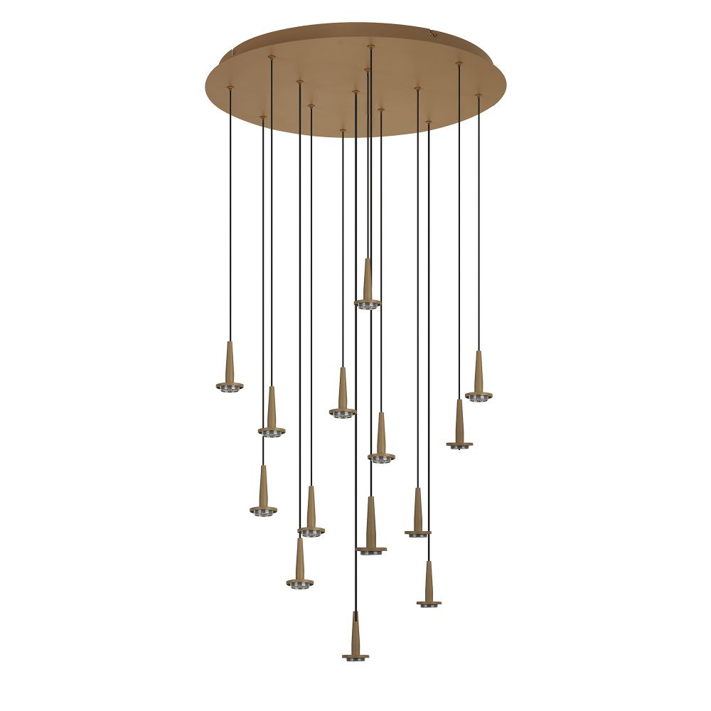 Люстра подвесная 60*200 см, 14*LED*5W, 3000K, Mantra Andromeda MAN8935, золотой