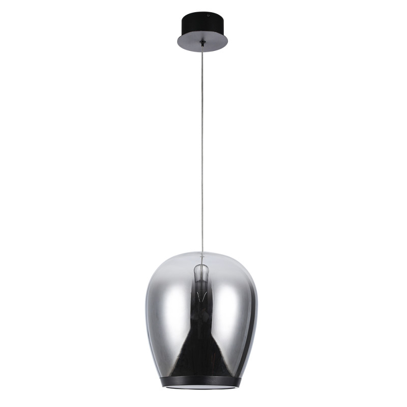 Светильник подвесной 25*30 см, 1 LED*20W, 4000 К, Divinare Campo 5875/51 SP-20, Дымчатый