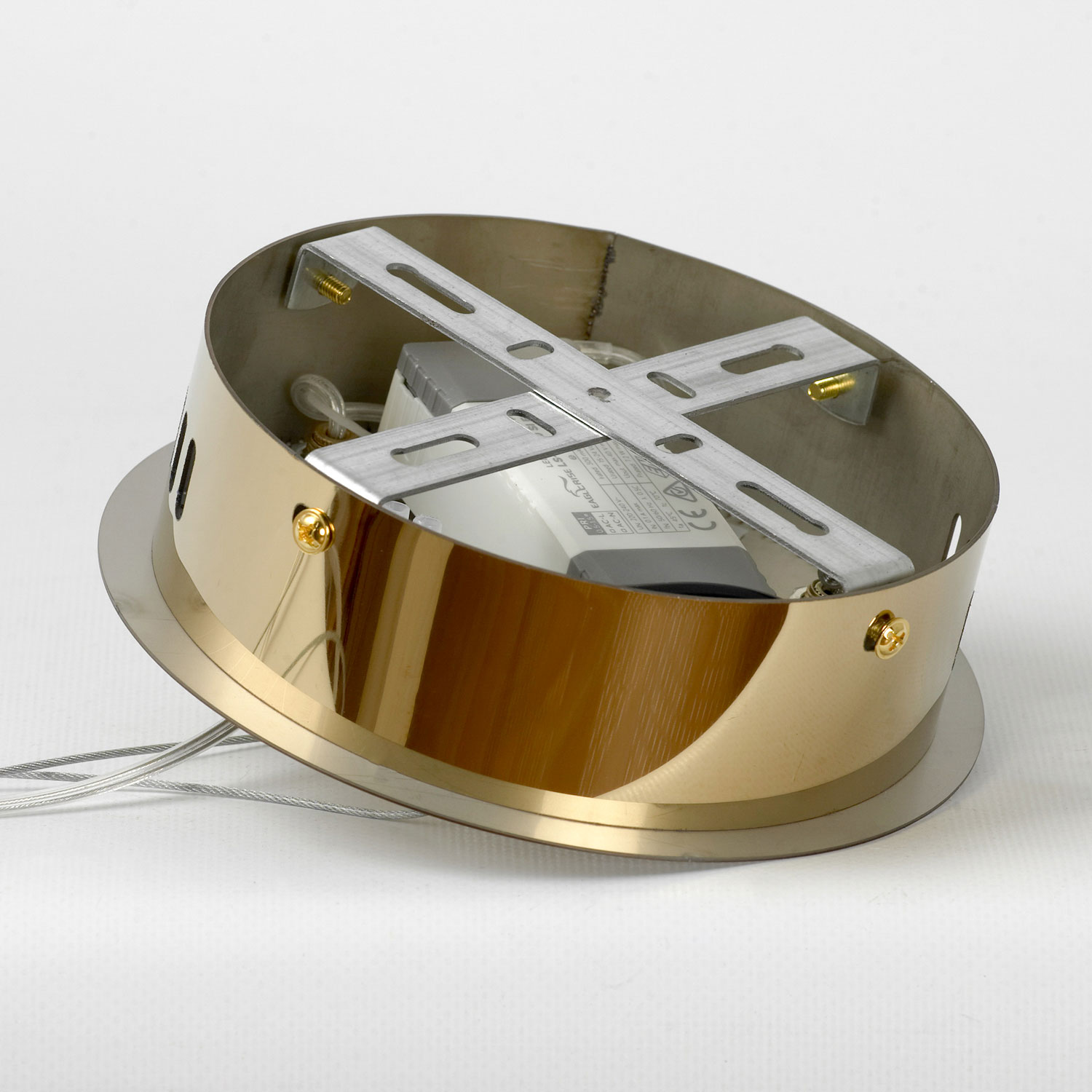 Люстра подвесная 40*35/150 см, LED 7W 4000K Lussole LSP-7209 блестящее золото