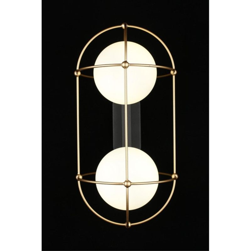 Бра 22*19*40 см, 2*G9, 5W, Aployt Mahot APL.317.01.02, золотой