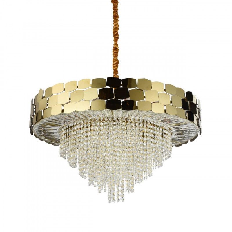 Каскадная люстра 80*70-140 см, 18*E14, 60W, Aployt Dzhoell APL.823.03.18, золотой