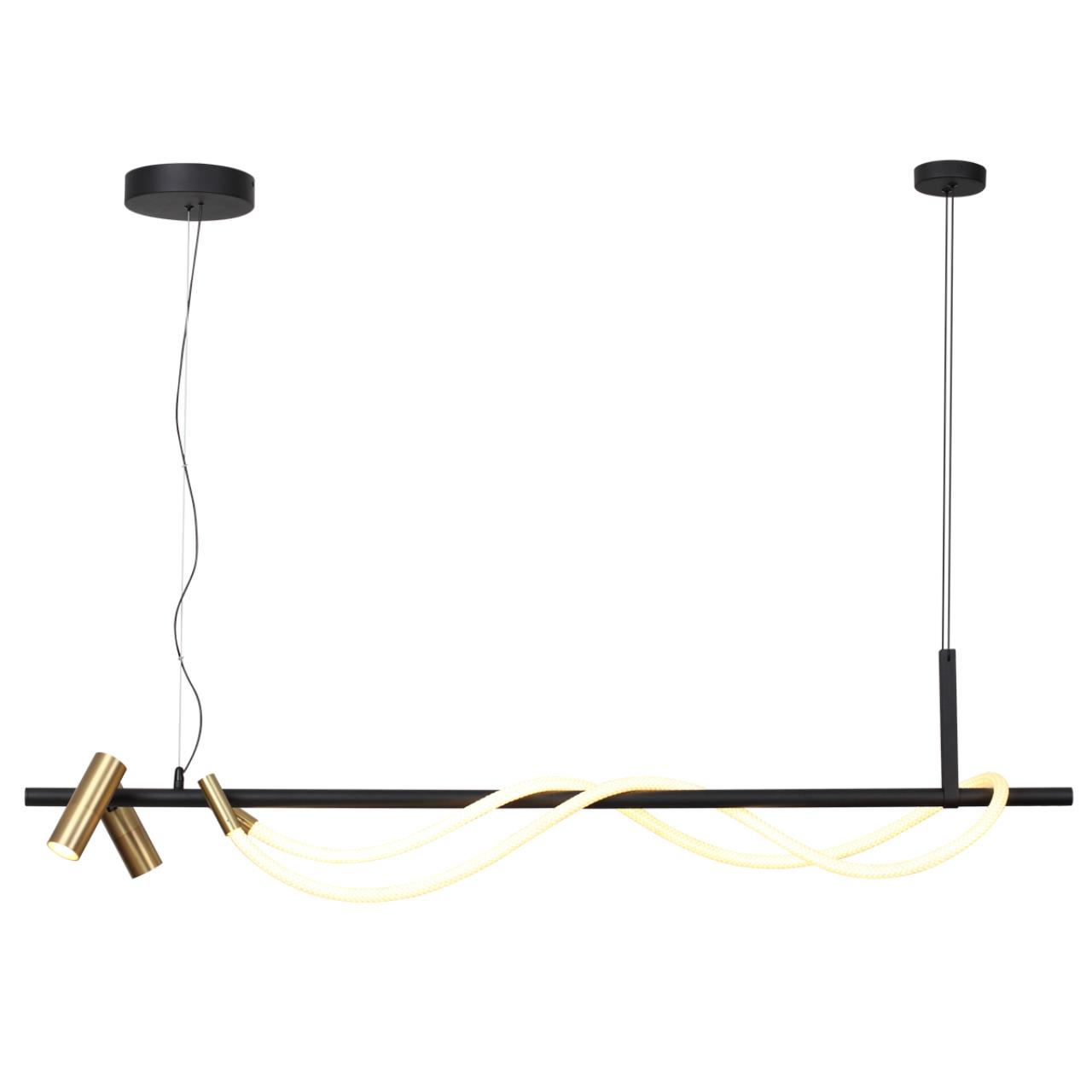 Светодиодный светильник 144 см, 30W, 3000K, Odeon Light CORDA 4397/30L, черный