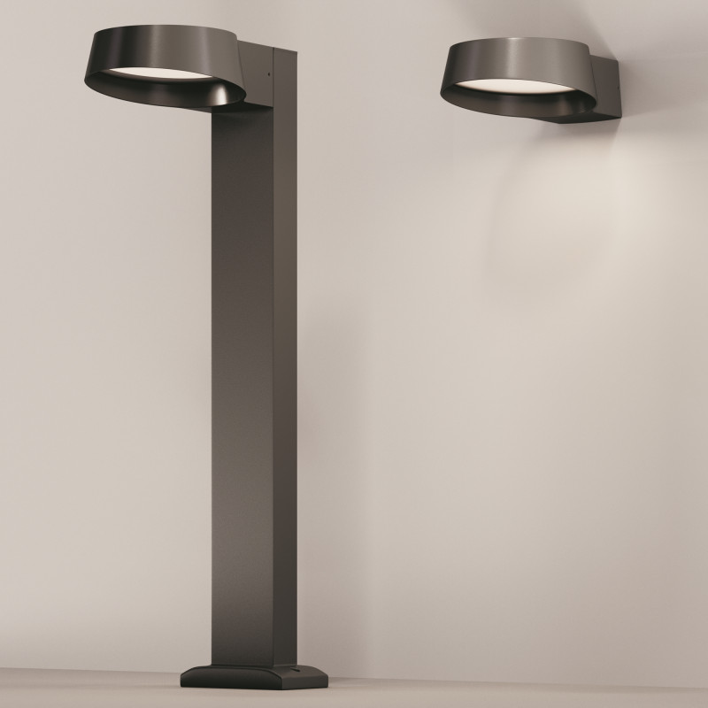 Садово-парковый светильник 23,8*16,2*65 см, LED, 12W, 3000К, Maytoni SHARE O443FL-L12GF3K серый