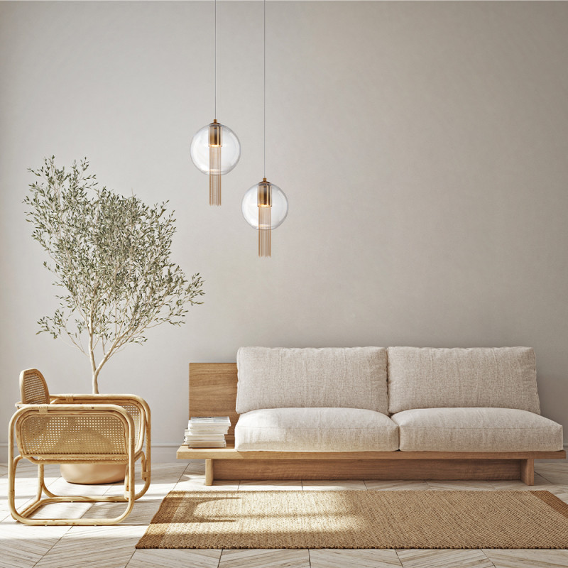 Светильник 25 см, Maytoni Flusso P095PL-01BZ1, бронза