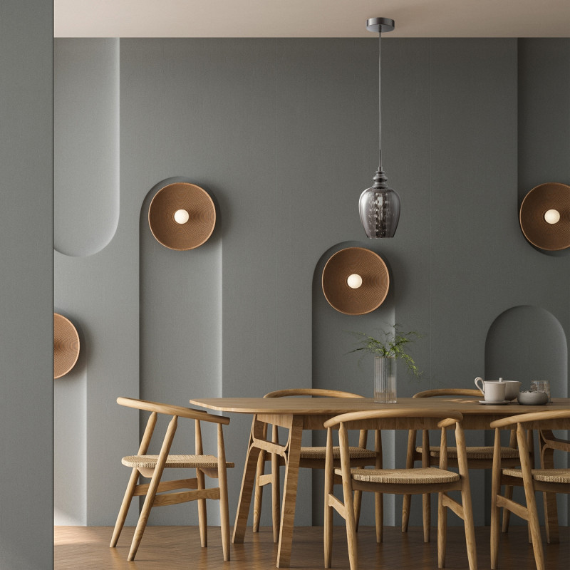 Подвес хрустальный Maytoni диаметр 170 мм Fusion MOD033-PL-01-N серый