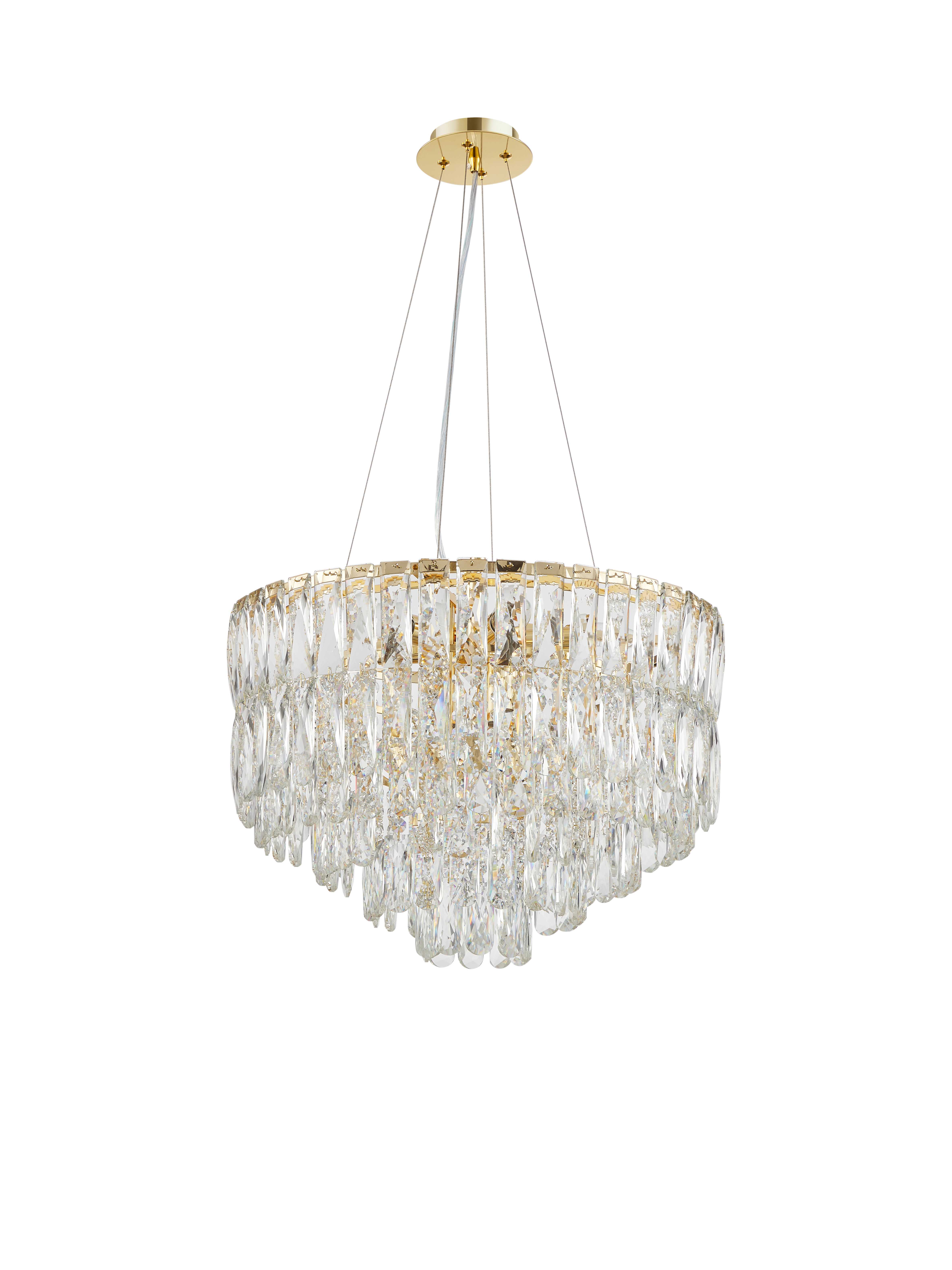 Люстра 500*340, 10*E14, 40W NewRgy Cristallo NW075-ф500*H340 H GOLD, H GOLD