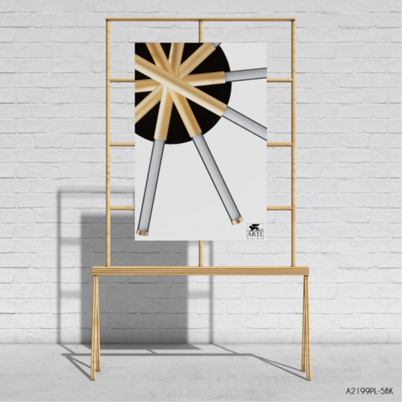 Светильник 60 см, 55W, 3000-6000K, Arte Lamp Fernando A2199PL-5BK, черный-золото